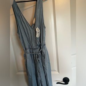 Altar’d state, large, chambray jumpsuit